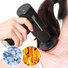 휴닥터 냉온열 마사지건 휴대용 미니 진동 초경량 목 어깨 마사지기 기계 BB-1 블랙